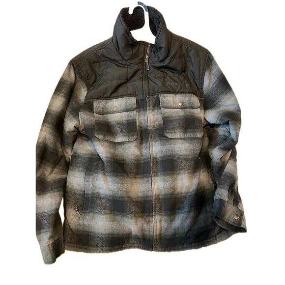 Free Country Insulated Checkered Flannel Jacket Mens L - Picture 1 of 3